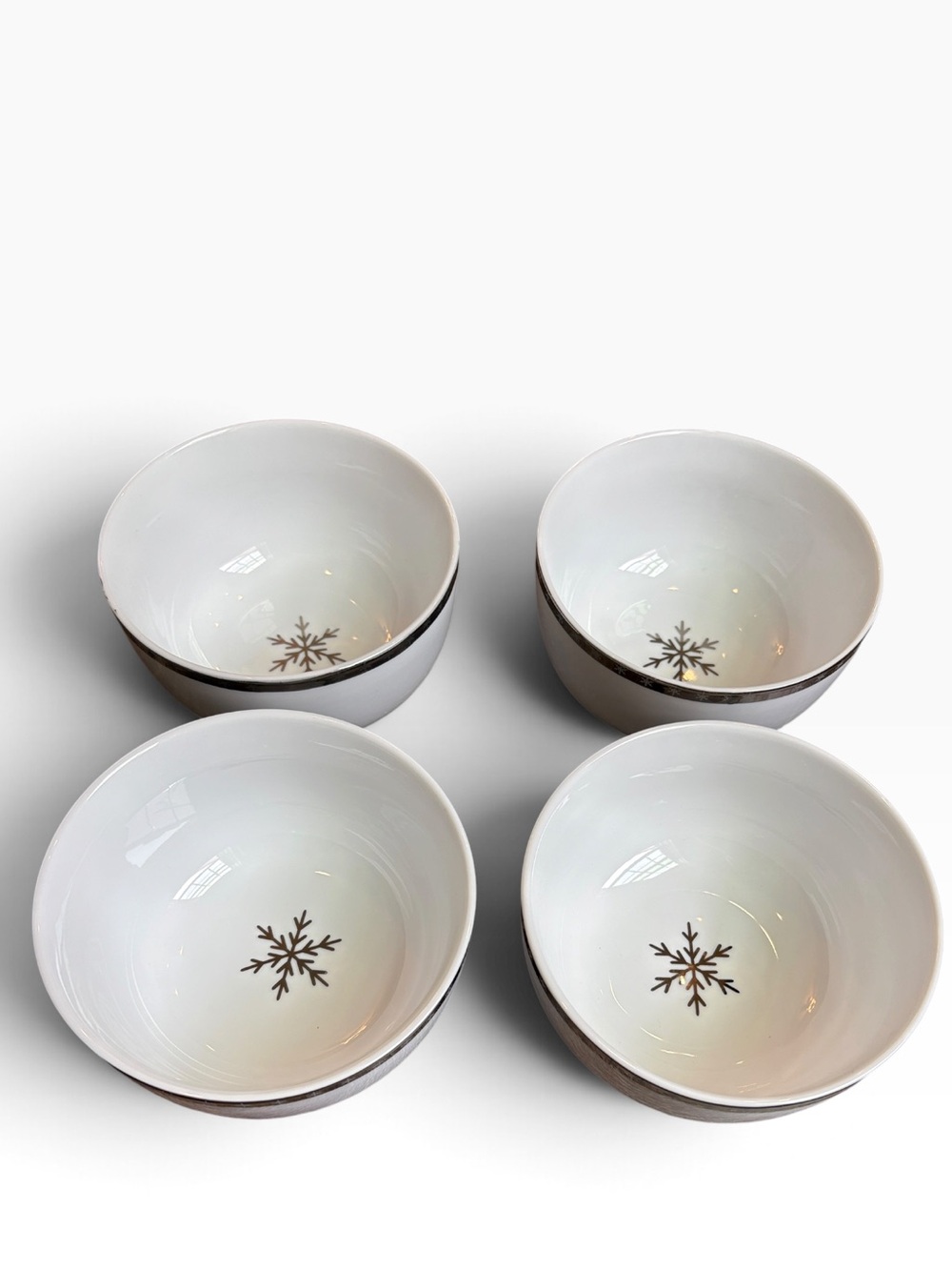 Target Arctic Solstice Snowflake Soup Bowls Set Of 4 Onyx/Ice Holiday